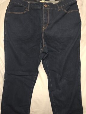 Faded Glory Women's Straight Leg Dark Indigo Jeans